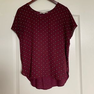LOFT High-Low short sleeve blouse